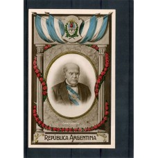 CENTENARIO 1810 - 1910 PATRIOTICA ANTIGUA TARJETA POSTAL SARMIENTO